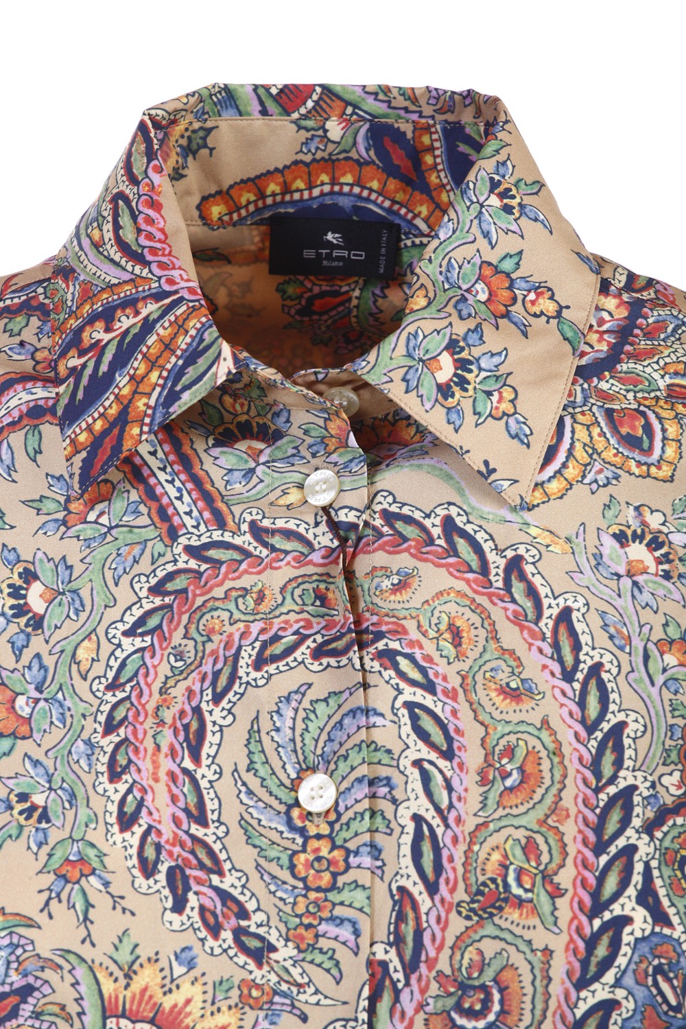 shop ETRO Saldi Camicia: Etro camicia in cotone elasticizzato impreziosita da una stampa Paisley ornamentale all over.
Maniche lunghe.
Vestibilità regular.
Colletto a punta.
Chiusura con bottoni.
Polsini con bottone singolo.
Composizione: 97% cotone 3% elastan. 
Fabbricato in Italia.. 12403 5101-0800 number 5353226